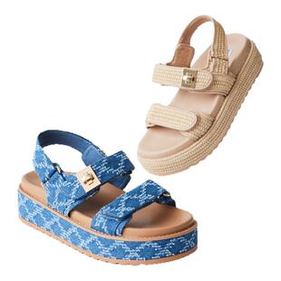 厚底Steve Madden思美登BIGMONA增高拉菲草编织凉鞋沙滩鞋女鞋