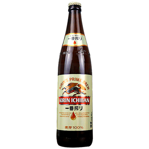KIRIN麒麟一番榨啤酒600ML*12瓶日式麦芽啤酒大瓶装整箱 清爽香醇