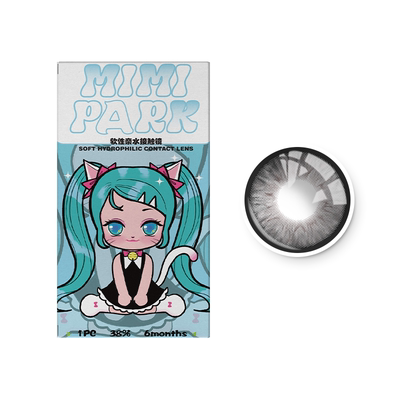 MIMIPARK美瞳半年抛栗子狗狗眼大直径自然混血彩色隐形眼镜1副