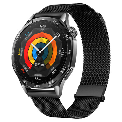 适用于华为手表gt6表带米兰尼斯磁吸腕带huaweiwatchgt5高级双磁吸款gt5pro男款透气gt4运动替换带22mm
