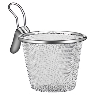 火锅漏勺专用厨房家用挂边粉篱捞面勺漏网油炸过滤网篮不锈钢漏筐