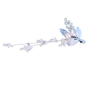 格格间原创【蓝铃草】非遗铃兰缠花发夹儿童流苏头饰旗袍汉服发饰