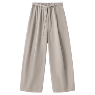 【赠腰带】RUISHI芮时“时光旅人”棉宽松阔腿半松紧弯刀裤女春夏