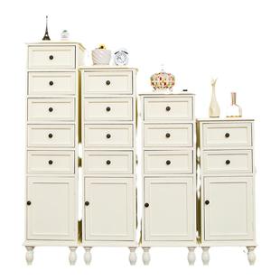 夹缝柜纯实木带门五斗柜抽屉式收纳柜客厅靠墙小柜子卧室床头柜橱