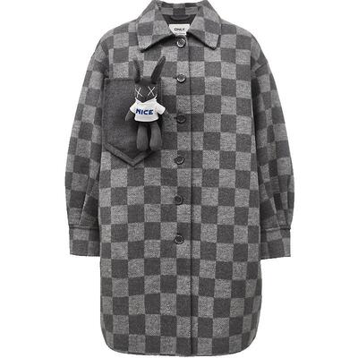 ONLY灯笼袖宽松休闲毛呢大衣休闲