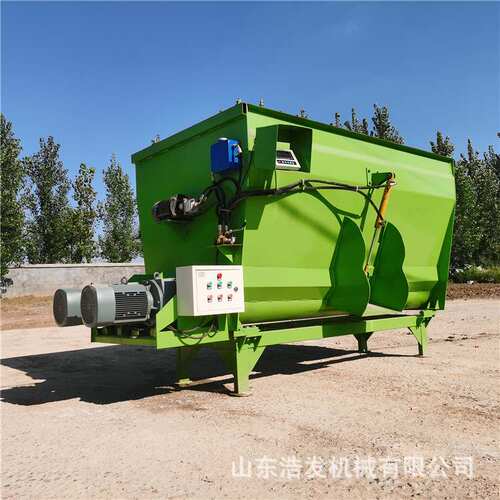养殖场直连tmr搅拌机双绞龙卧式粉草拌料机全混合日粮饲料制备机