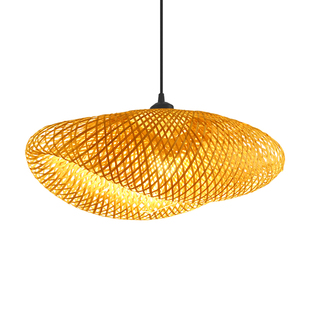 东南亚餐厅竹编吊灯日式竹艺禅意茶室民宿火锅店农家乐吧台大厅灯