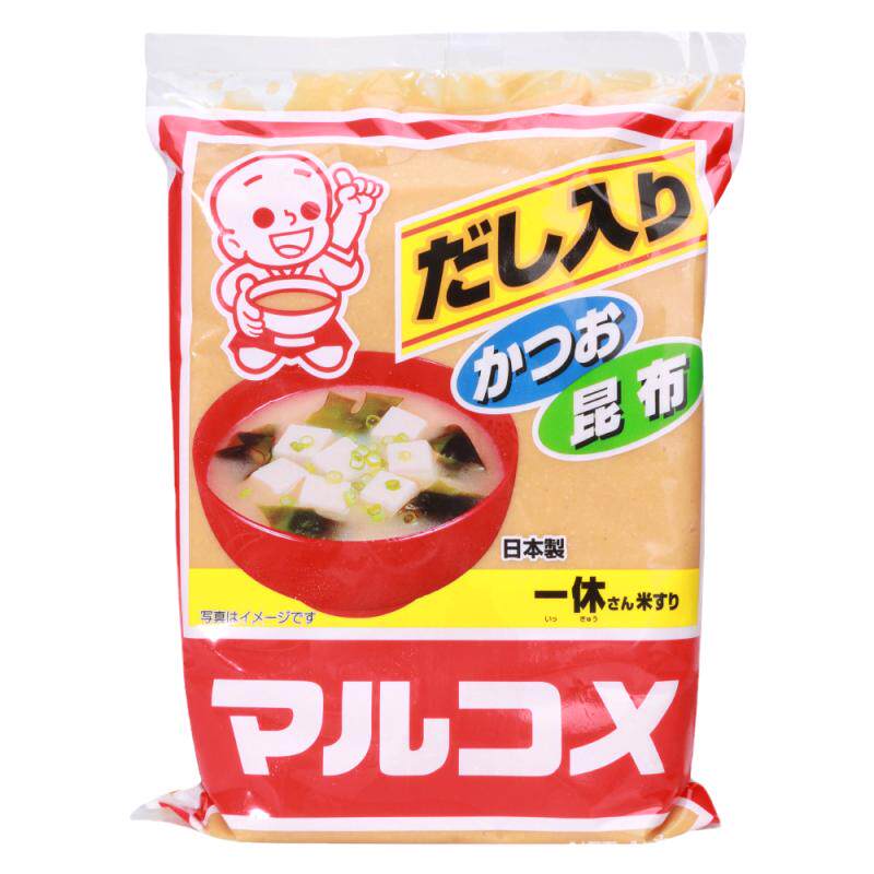 日本进口丸米一休味增1kg昆布日式味增汤大酱汤黄豆酱调味调料酱