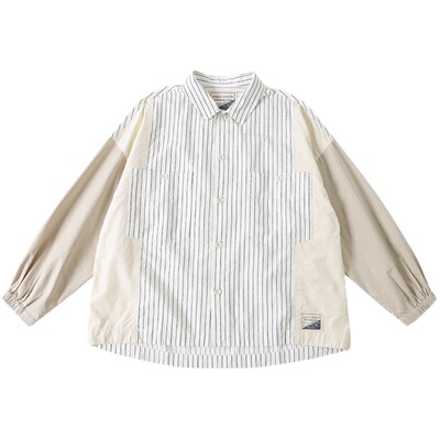 williambeta几何交错条纹长袖衫