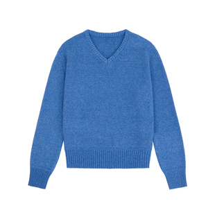 「MISAZ」 颜色超美~亮色系百搭V领套头毛衣 治愈感彩色羊毛衫