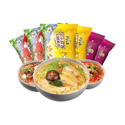 稻花香米线快乐食客袋装多口味米粉丝方便面泡面85g*6包