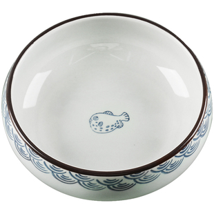 陶瓷笔洗书法专用三件套海鱼毛笔水盂文房四宝国画复古大号笔洗缸