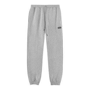 华人青年基础三色卫裤冬季男女休闲宽松加绒运动束脚长裤