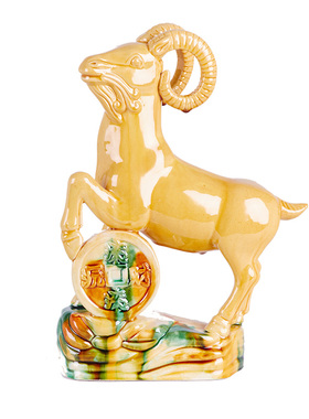 陶瓷摆件礼品唐三彩生肖羊