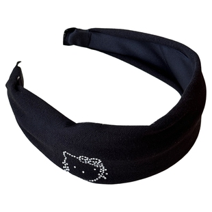 韩里韩气~ 可爱KT猫烫钻宽边发箍女高颅顶气质头箍日常外戴头饰品