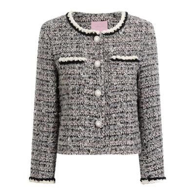 灰珍珠小香套装毛呢外套