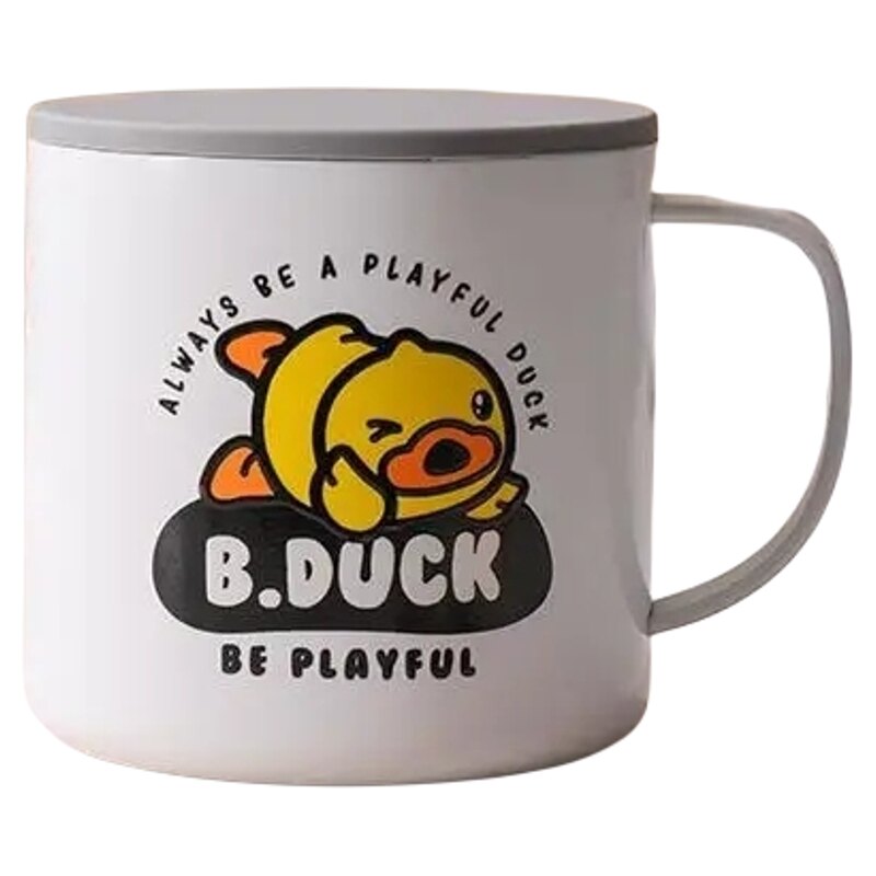 B.Duck小黄鸭儿童不锈钢牛奶杯