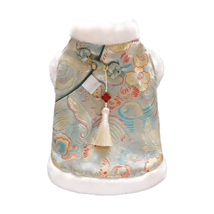 狗狗衣服新年新中式唐装小型犬冬季喜庆拜年过年比熊泰迪宠物衣服