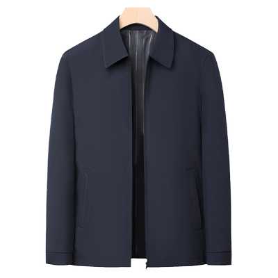 男士爸爸装老人头翻领秋冬季外套