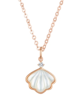 一贝子纯银项链高级感贝壳送女友