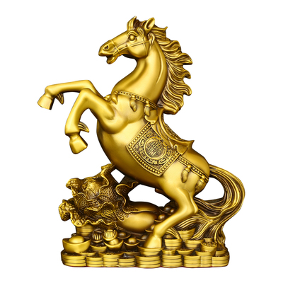 黄铜立马发财马到成功摆件生肖马