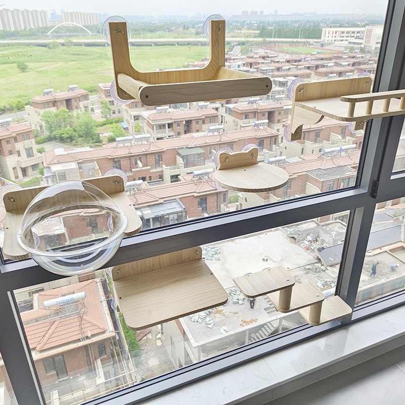 猫爬架免打孔吸盘壁挂式天空玻璃窗户台悬挂猫墙猫窝吊床跳台