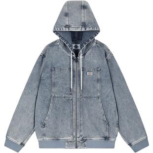 Dickies帝酷适26秋冬新款休闲宽松版型罗纹袖口连帽夹克外套男女J