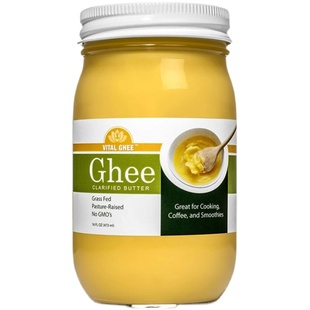 美国直邮Purity Ghee Butter有机生酮无盐草饲黄油酥油473克