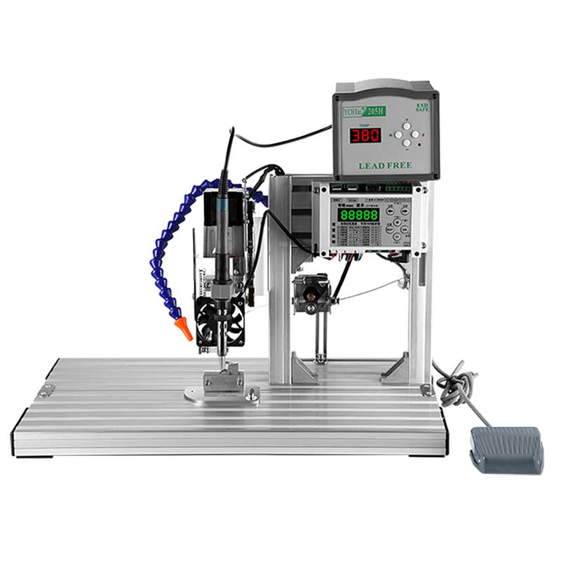 尖鼎半自动焊锡机DB头DC头马达喇叭开关航空插头焊接机脚踏焊线机