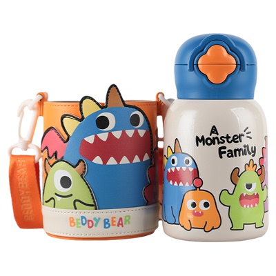 杯具熊儿童双饮316不锈钢保温杯