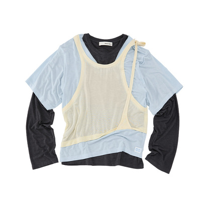 天丝羊毛叠穿假三件套