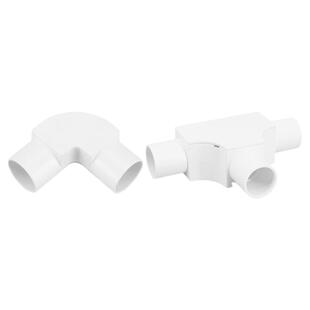 联塑PVC线管带盖三通4分16/20/25套接头电工配件带盖弯接头分线盒