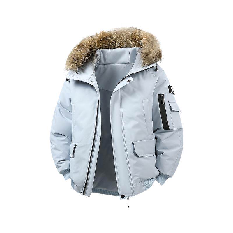 雪中飞派克大毛领羽绒服
