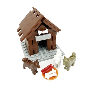 创意小颗粒积木动物农牧场小猪鸡窝牛棚萝卜地狗窝小场景拼装玩具