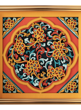 梯木叠雕琉璃花装饰摆件乔迁礼品