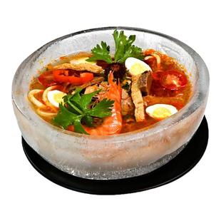 大号冷面碗模具硅胶创意刺身摆盘装饰冰柱空心碗冰雕盘饰冰碗磨具