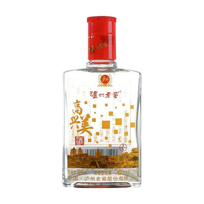 泸州老窖高兴美小酒浓香型白酒52度100ml优级口粮小酒纯粮酒裸瓶
