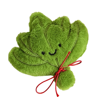 创意柚子叶挂件扇走霉运毛绒公仔玩偶挂饰吱吱叫可爱坠去晦气专用