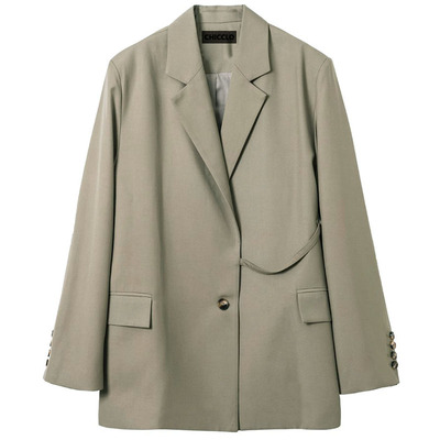 设计感小众长袖双门襟西装外套