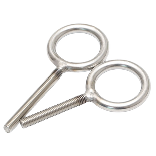 304不锈钢加长吊环螺丝带环羊眼圈超长焊接圆环吊钩螺杆带孔活节