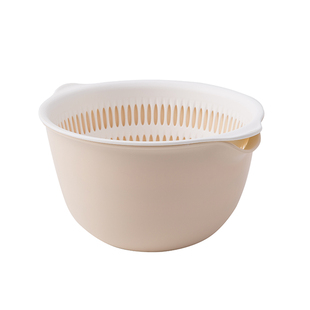 创意日式双层沥水篮洗菜盆客厅水果盘家用小号塑料菜篮子洗菜篮