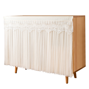 柜子遮挡帘橱柜鞋架书架衣柜防尘帘免打孔魔术贴置物架杂物遮挡帘