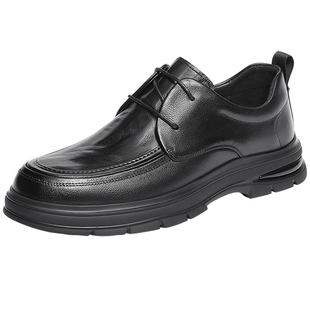 森达休闲皮鞋男士2025冬新商场同款头层牛皮商务休闲皮鞋1ZE01DM5