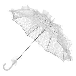 白色蕾丝花边外景伞公主洋伞影楼摄影拍照道具舞蹈婚纱新娘伞女