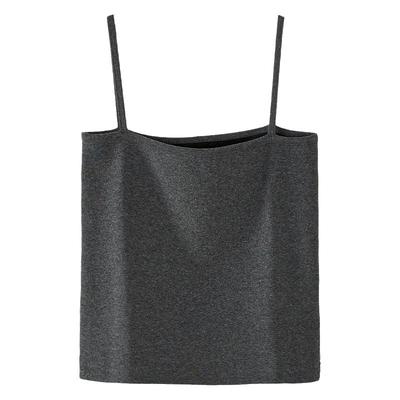 一字领修身加绒吊带女