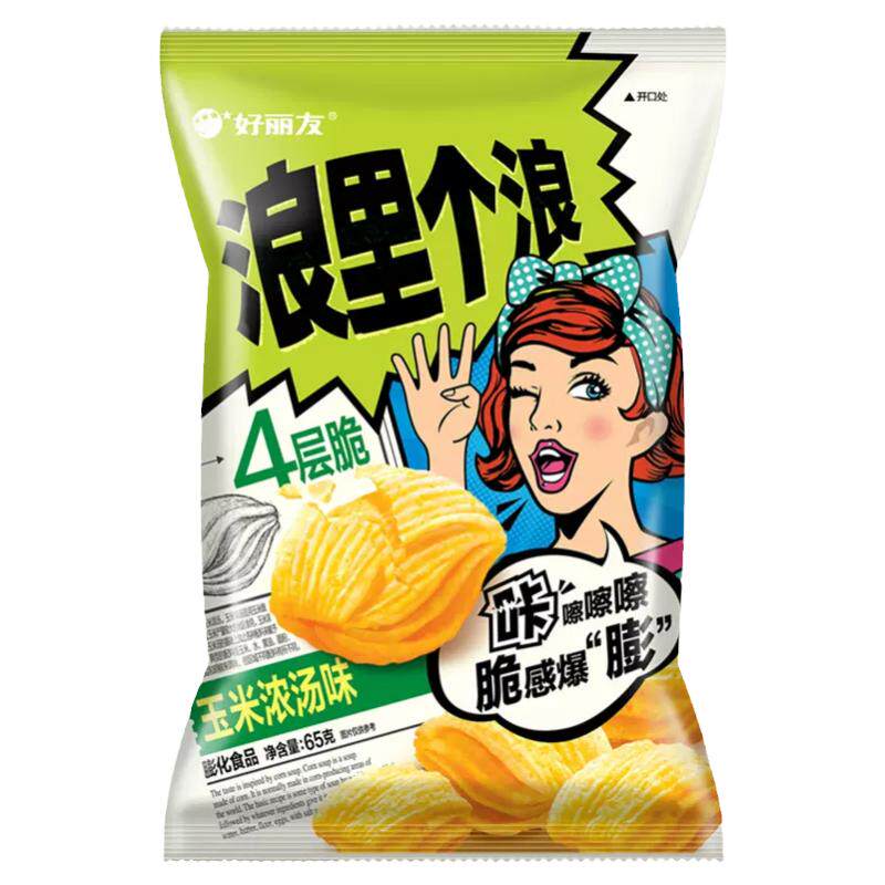 好丽友浪里个浪玉米浓汤味玉米片
