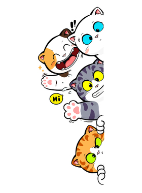 猫咪门缝墙贴入户门氛围感神器
