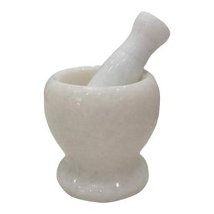 天然大理石捣蒜器石臼蒜臼子压蒜器蒜泥器捣蒜罐家用研磨石头窝子