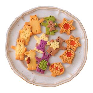 新款圣诞节饼干模动物抱抱系列小熊兔子猫咪圣诞老人节日手压工具