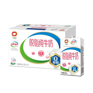 0脂肪伊利脱脂纯牛奶24盒